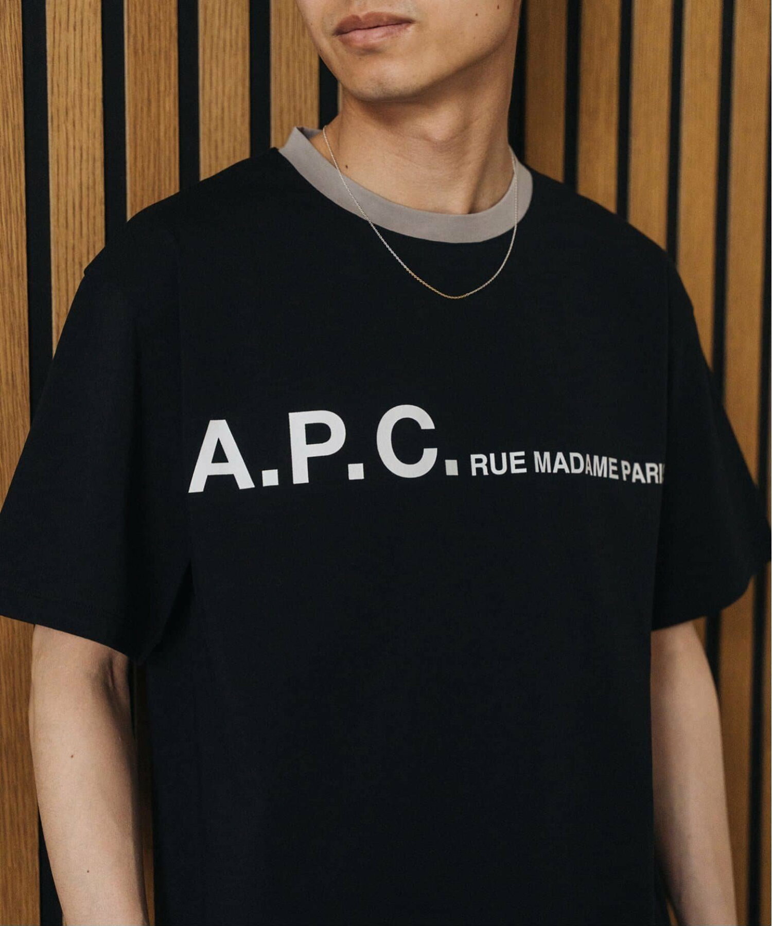 【A.P.C. / アーペーセー】別注 オーバーサイズ プリント トリムTシャツ